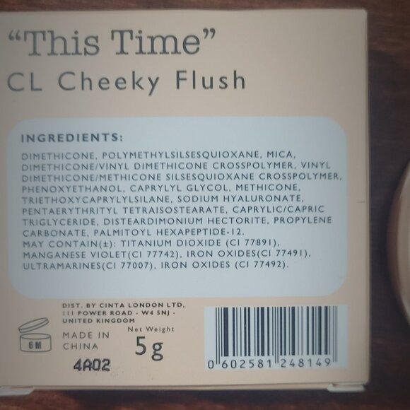 CintaLondon THIS TIME CL Cheeky Flush Blush NIB - Picture 2 of 3